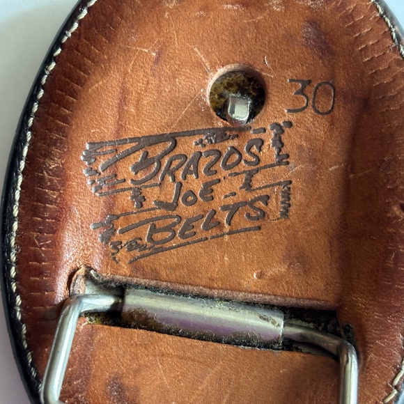 Brazos Joe Belts Leather Eagle Western Style Vintage Belt Buckle - Picture 7 of 9